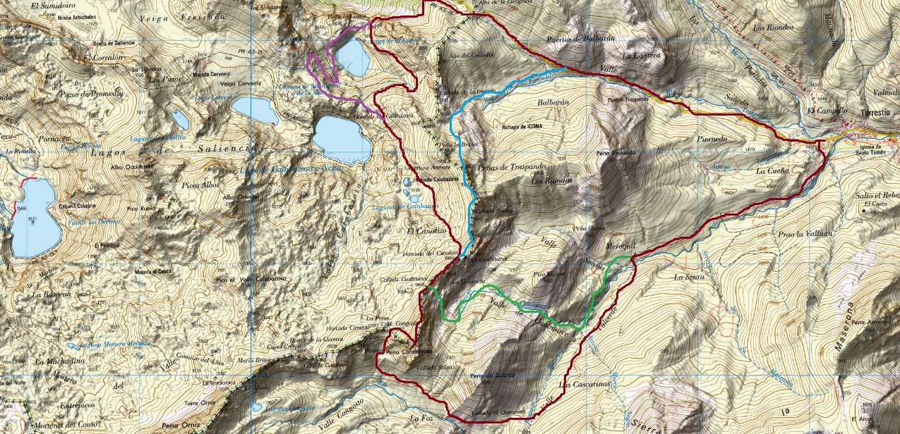 Mapa recorrido y alternativas